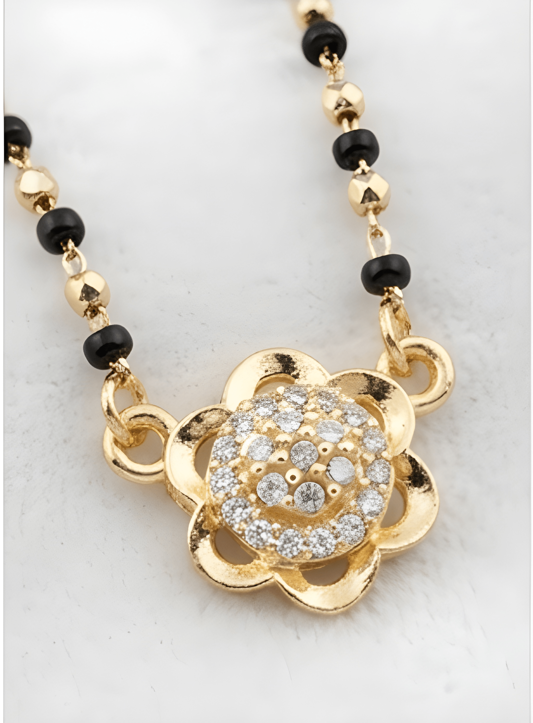 Traditional Gold Floral Mangalsutra